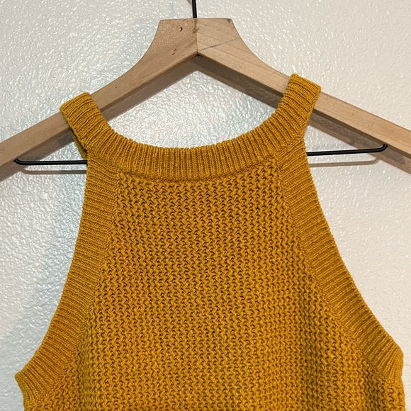 Madewell Sweater Tank Womens Size Small High Neck Cutaway Shoulders Knit - Picture 5 of 10